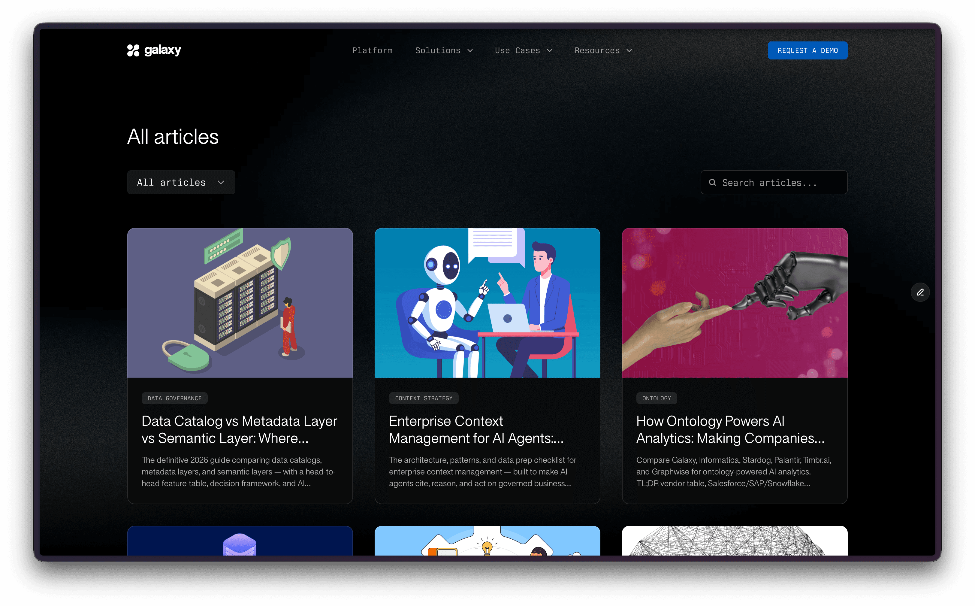 Galaxy articles page