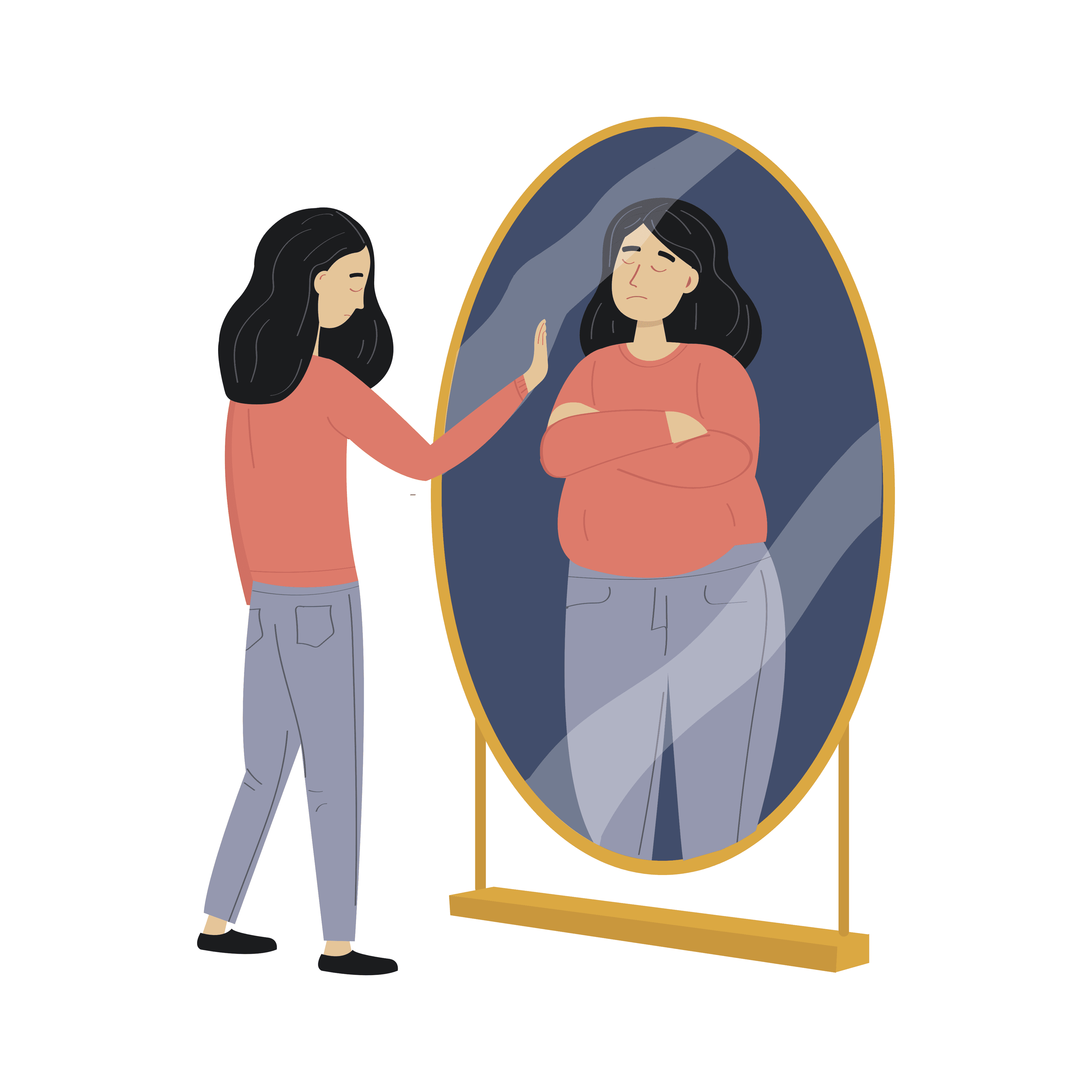 Illustration for pro-anorexia communities thesis project